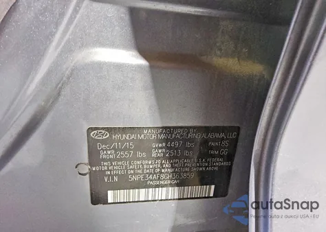 2016 Hyundai Sonata Sport z USA, uszkodzony, nr VIN 5NPE34AF8GH363859